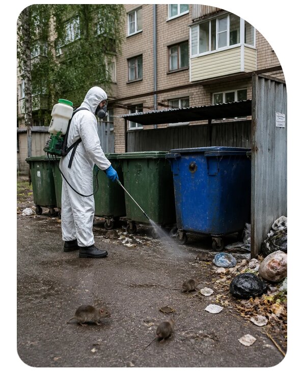 Дератизация контейнерной площадки в Губахе по цене от 3110 р. | Сенат-Гбх