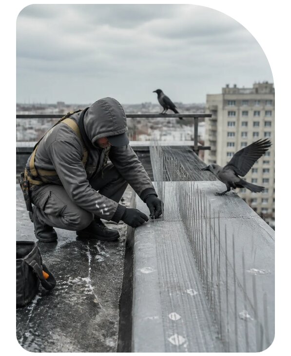 Защита от ворон под ключ в Губахе по цене от 5183 р. | Сенат-Гбх